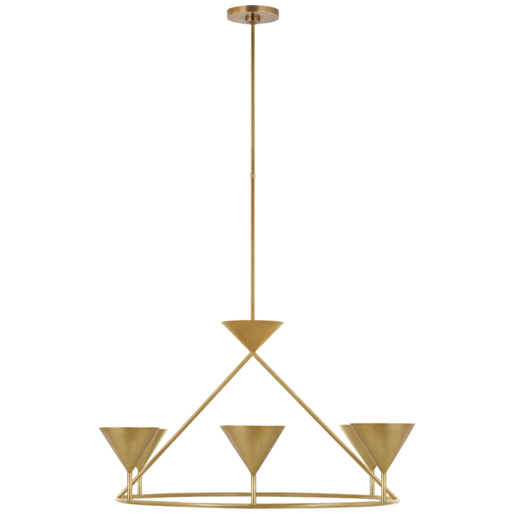 Orla Large Ring Chandelier-Visual Comfort-VISUAL-PCD 5205HAB-ChandeliersHand-Rubbed Antique Brass-4-France and Son