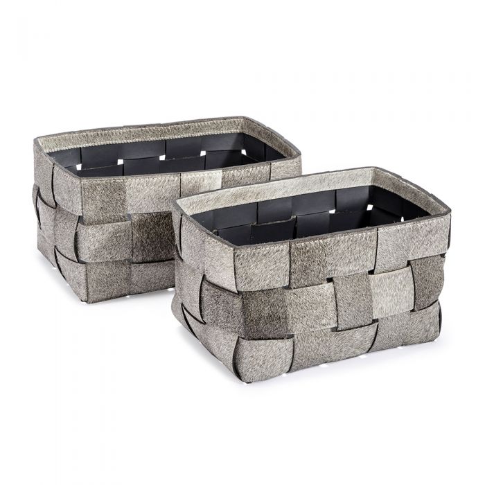 Perrin Baskets - Hide-Set of 2-Interlude-INTER-945022-Baskets & Boxes-1-France and Son