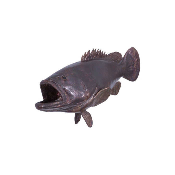 Estuary Cod Fish Wall Sculpture-Phillips Collection-PHIL-PH64541-Wall ArtSilver Leaf-5-France and Son