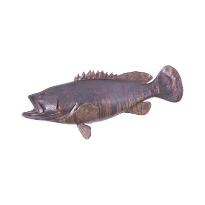 Estuary Cod Fish Wall Sculpture-Phillips Collection-PHIL-PH100656-Wall ArtCopper Patina-4-France and Son