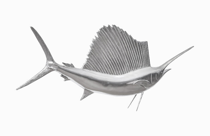 Sail Fish Wall Sculpture-Phillips Collection-PHIL-PH100658-Wall ArtSilver Leaf-3-France and Son