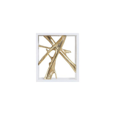 Framed Branches Wall Tile-Phillips Collection-PHIL-PH100844-Wall ArtGold Leaf-1-France and Son