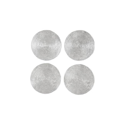 Ripple Wall Disk - Set of 4-Phillips Collection-PHIL-PH102837-Wall ArtSilver Leaf with Antiquing-1-France and Son