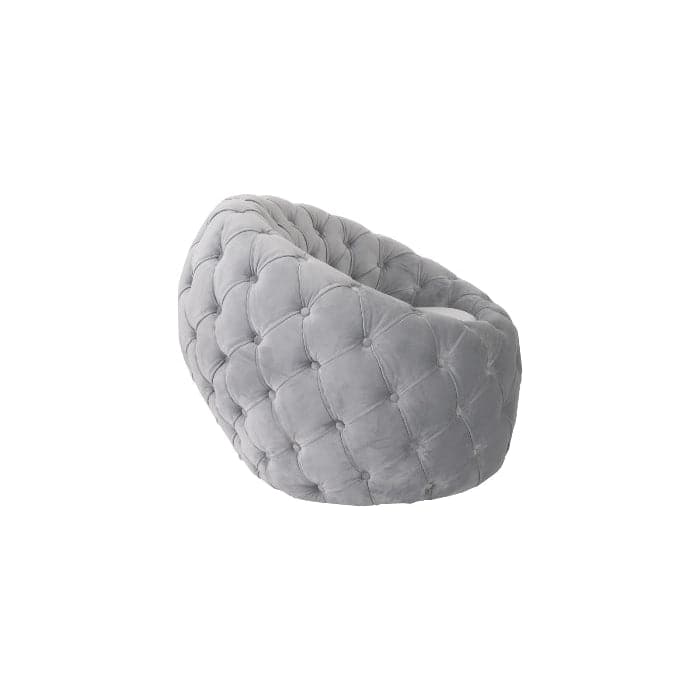 Egg Gray Velvet Chair-Phillips Collection-PHIL-PH103580-Lounge Chairs-3-France and Son