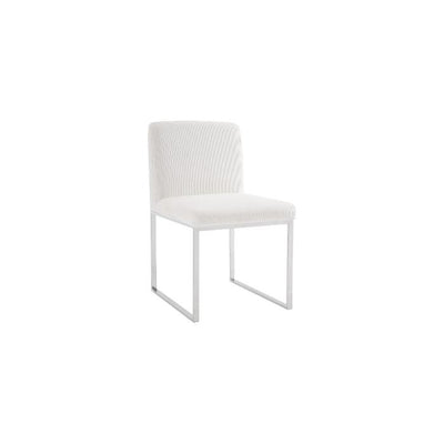 Frozen White Corduroy Dining Chair-Phillips Collection-PHIL-PH103733-Dining Chairs-1-France and Son