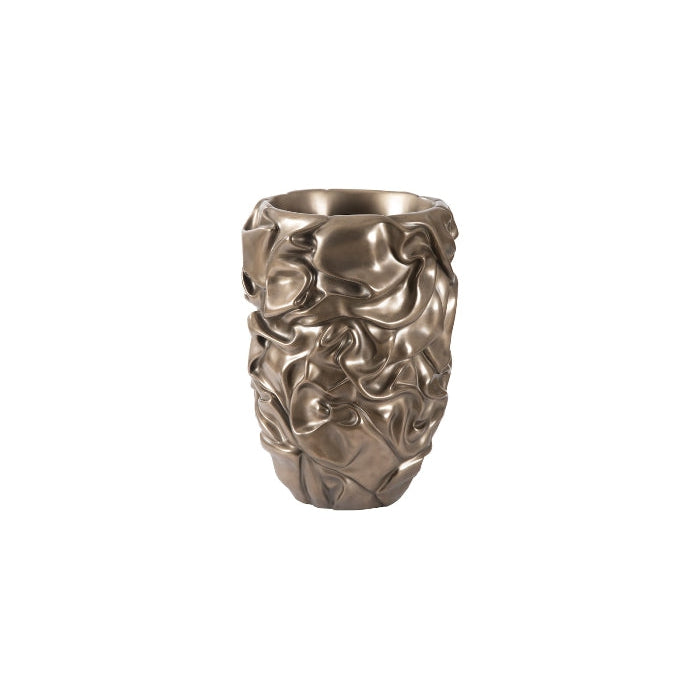 Drape Planter-Phillips Collection-PHIL-PH108837-PlantersPolished bronze-3-France and Son