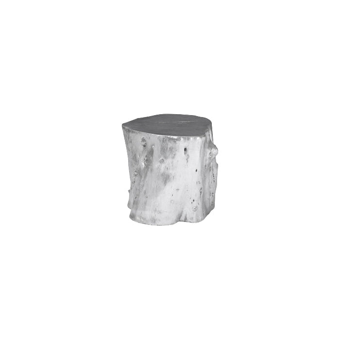 Log Stool Silver Leaf-Phillips Collection-PHIL-PH56279-Stools & Ottomans-3-France and Son