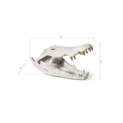 Crocodile Skull Roman Stone-Phillips Collection-PHIL-PH56708-Decorative Objects-4-France and Son