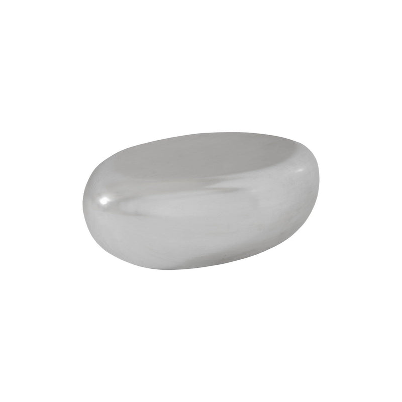 River Stone Coffee Table Small Silver - Indoor-Phillips Collection-PHIL-PH57484-Coffee Tables-1-France and Son