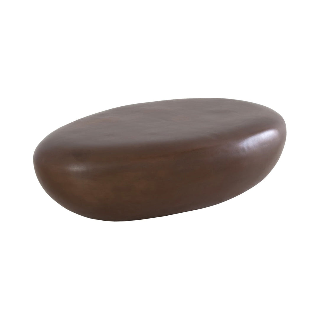 River Stone Coffee Table Large - Outdoor-Phillips Collection-PHIL-PH58491-Coffee TablesBronze-9-France and Son