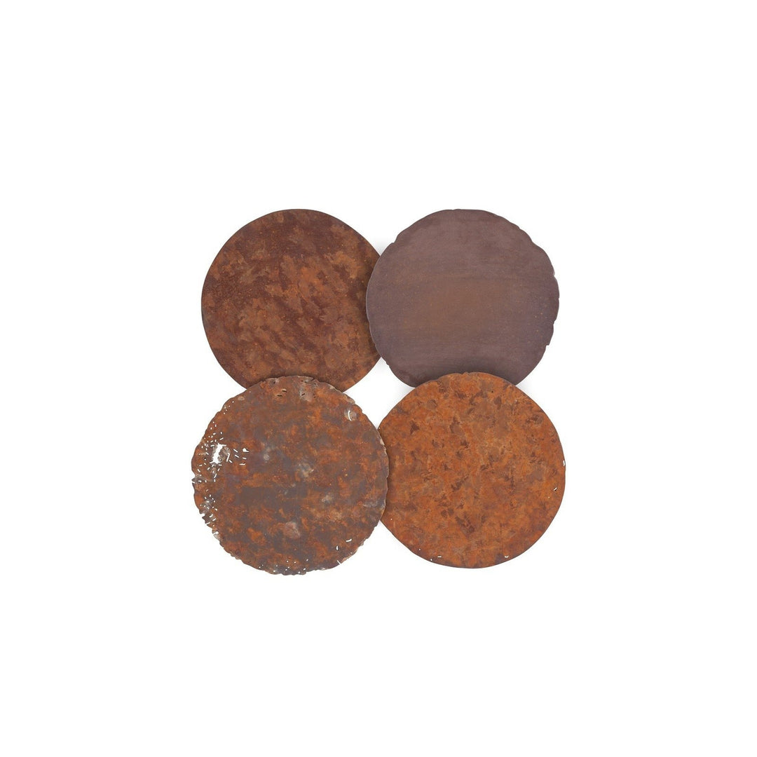 Cast Oil Drum Wall Discs-Phillips Collection-PHIL-PH58501-Wall ArtRust-Round-15-France and Son