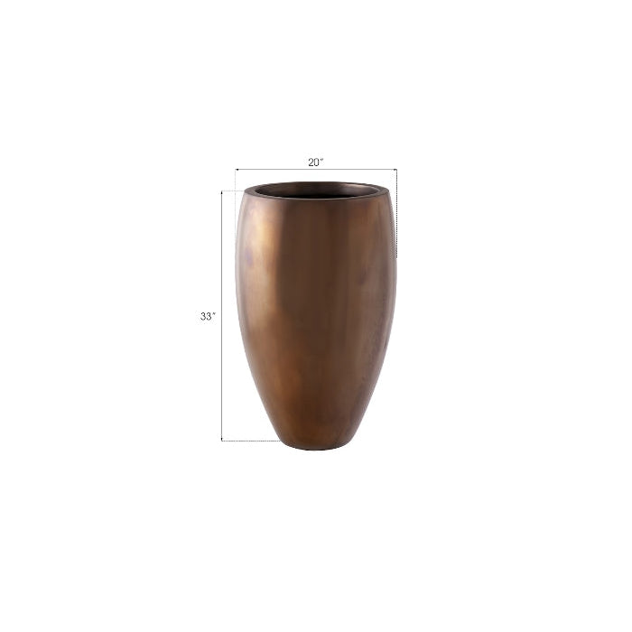 Classic Medium Polished Bronze Planter-Phillips Collection-PHIL-PH60379-Planters-3-France and Son