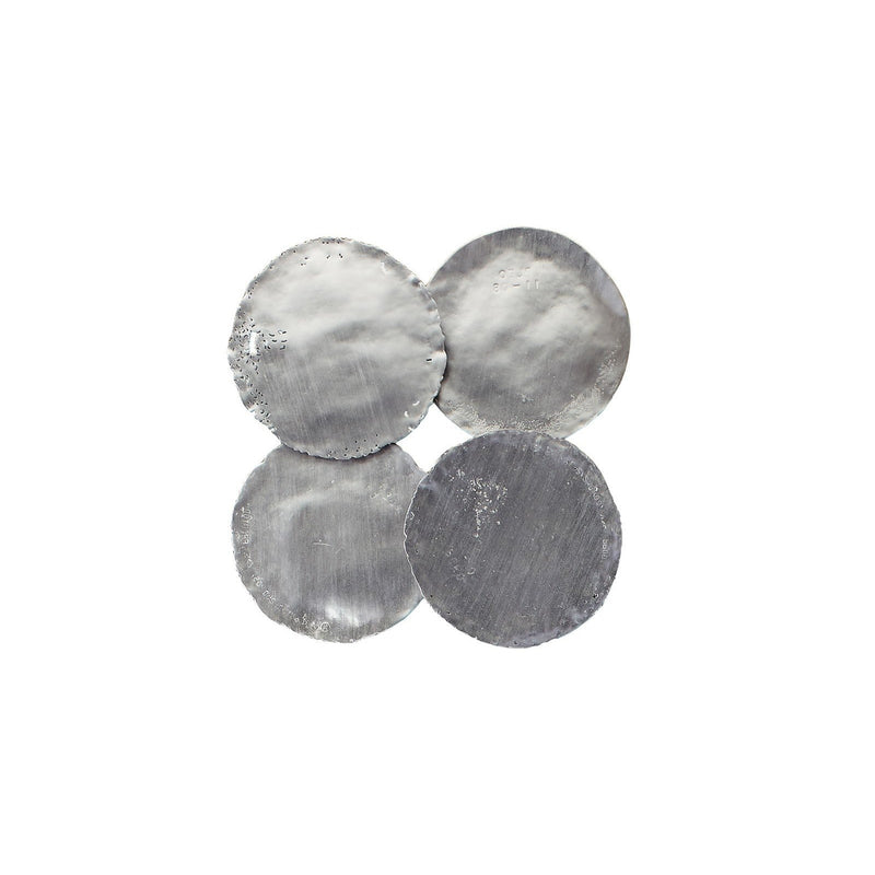Cast Oil Drum Wall Discs-Phillips Collection-PHIL-PH60517-Wall ArtSilver Leaf-Round-17-France and Son