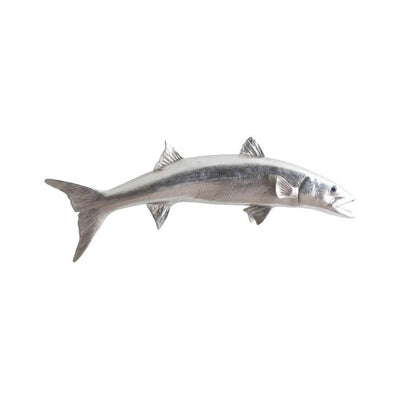 Barracuda Fish Wall Sculpture-Phillips Collection-PHIL-PH62415-Wall ArtSilver Leaf-1-France and Son