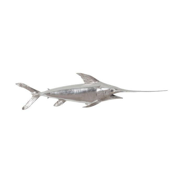 Broadbill Swordfish Fish Wall Sculpture-Phillips Collection-PHIL-PH62416-Wall ArtSilver Leaf-1-France and Son