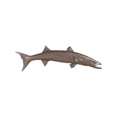 Barracuda Fish Wall Sculpture-Phillips Collection-PHIL-PH62415-Wall ArtSilver Leaf-3-France and Son