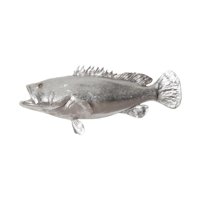 Estuary Cod Fish Wall Sculpture-Phillips Collection-PHIL-PH64541-Wall ArtSilver Leaf-1-France and Son