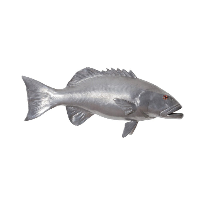 Coral Trout Fish Wall Sculpture-Phillips Collection-PHIL-PH64544-Wall ArtPolished Aluminum-2-France and Son