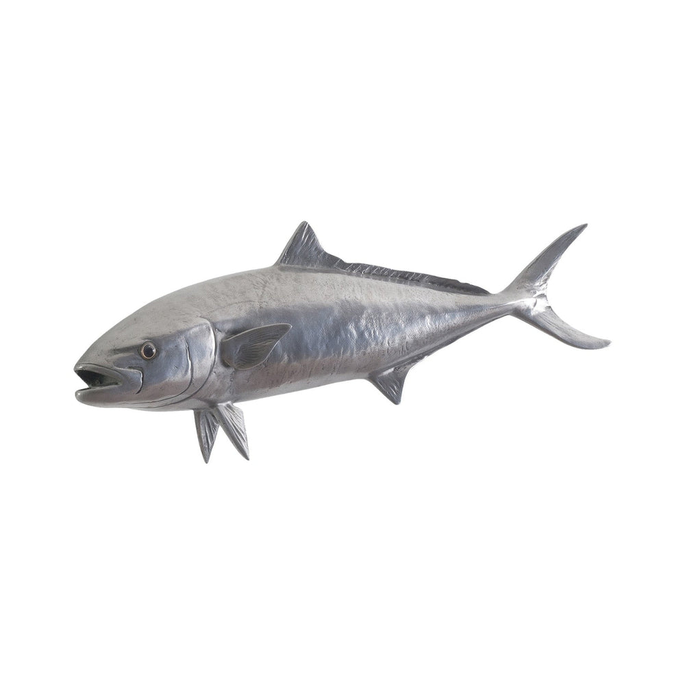 Yellow Tailed King Fish Wall Sculpture-Phillips Collection-PHIL-PH64552-Wall ArtPolished Aluminum-2-France and Son