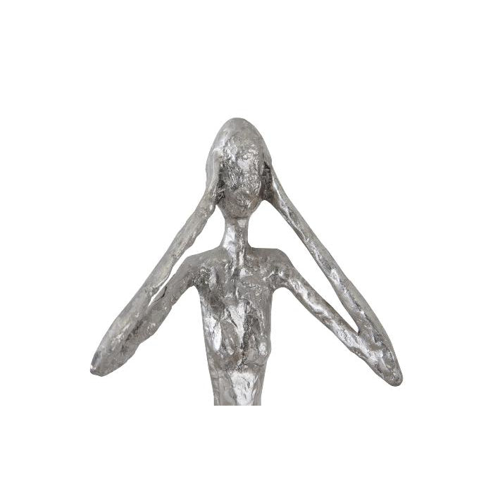 Hear No Evil Sculpture-Phillips Collection-PHIL-PH66163-DecorLarge-Silver Leaf-10-France and Son
