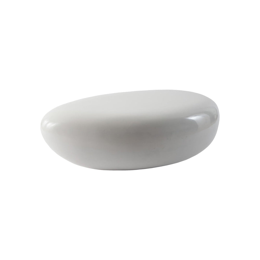River Stone Coffee Table Small - Outdoor-Phillips Collection-PHIL-PH67485-Coffee TablesGel Coat White-7-France and Son