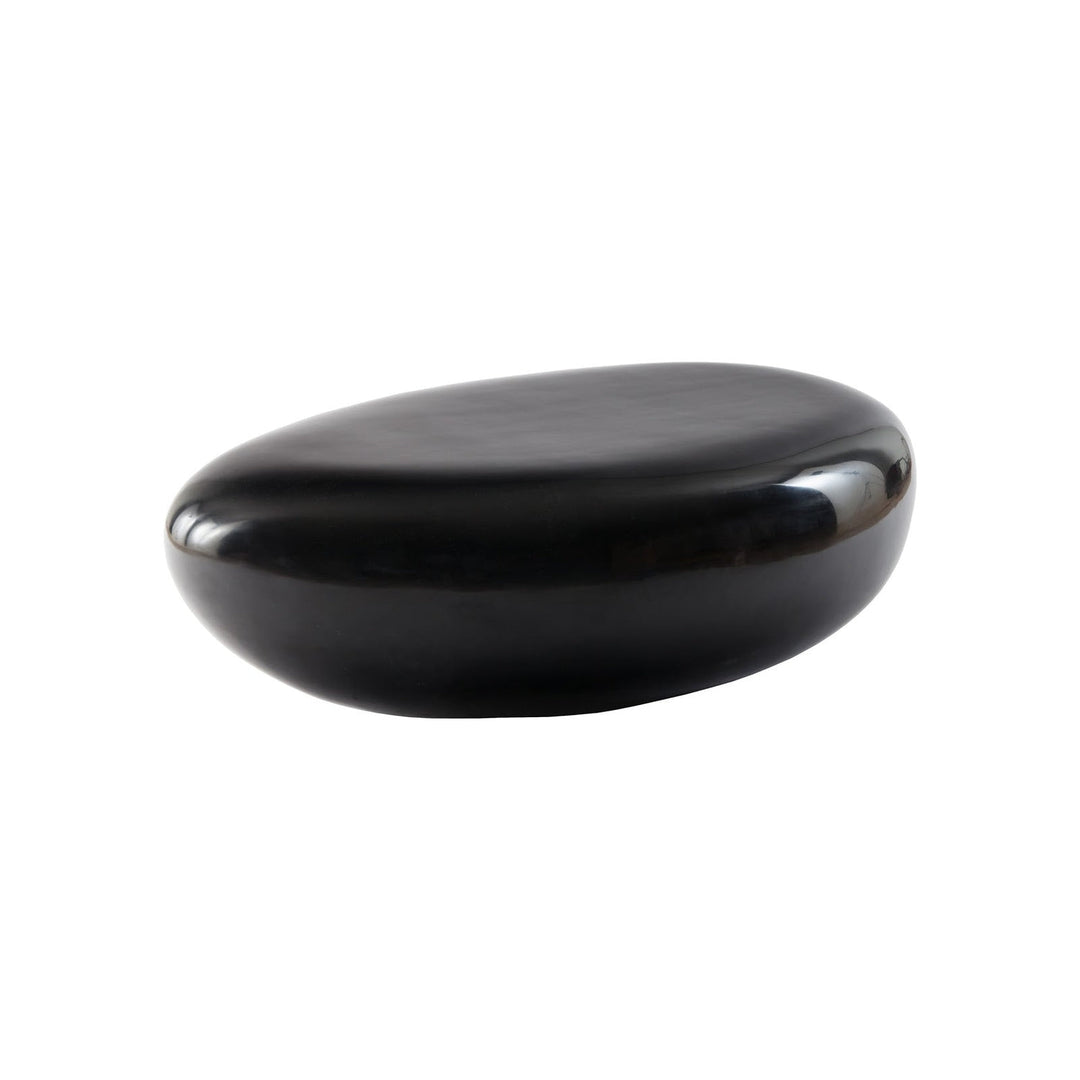 River Stone Coffee Table Small - Outdoor-Phillips Collection-PHIL-PH67487-Coffee TablesGel Coat Black-6-France and Son