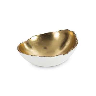 Broken Egg Shallow Bowl-Phillips Collection-PHIL-PH67509-BowlsGold Leaf-1-France and Son