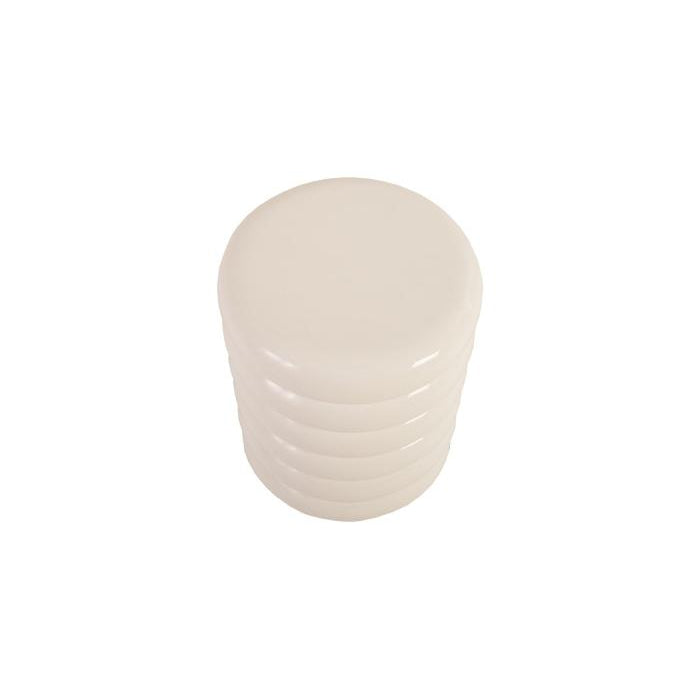 Ribbed Stool-Phillips Collection-PHIL-PH67725-Stools & OttomansGel Coat White-3-France and Son