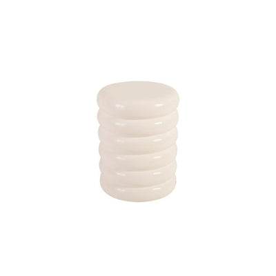 Ribbed Stool-Phillips Collection-PHIL-PH67725-Stools & OttomansGel Coat White-1-France and Son