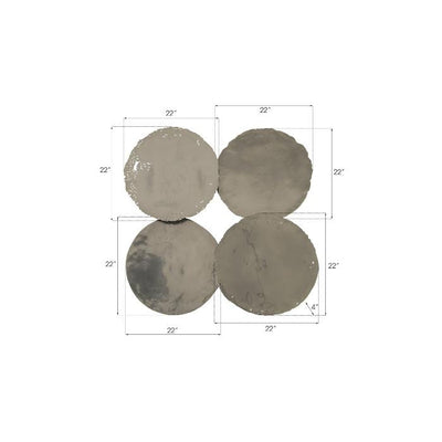 Cast Oil Drum Wall Discs-Phillips Collection-PHIL-PH67805-Wall ArtLiquid Silver-Round-21-France and Son