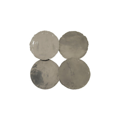 Cast Oil Drum Wall Discs-Phillips Collection-PHIL-PH67805-Wall ArtLiquid Silver-Round-12-France and Son