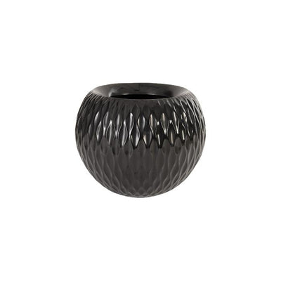 Ripple Planter-Phillips Collection-PHIL-PH67836-DecorGel Coat Black-I-1-France and Son
