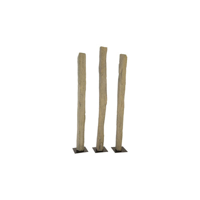 Cast Splinter Stone Sculptures Set of 3 XL-Phillips Collection-PHIL-PH74251-Decorative Objects-1-France and Son