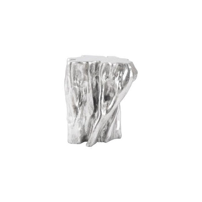 Copse Small Silver Stool-Phillips Collection-PHIL-PH79091-Stools & Ottomans-1-France and Son
