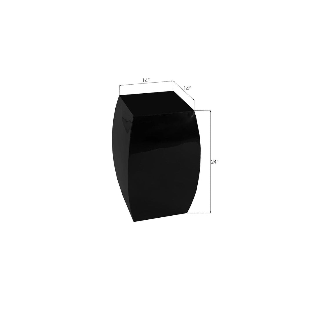 Taba Side Table - Gel Coat Black-Phillips Collection-PHIL-PH80619-Side Tables-4-France and Son