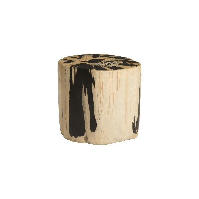 Beige Round Cast Petrified Wood Stool-Phillips Collection-PHIL-PH85494-Stools & Ottomans-1-France and Son