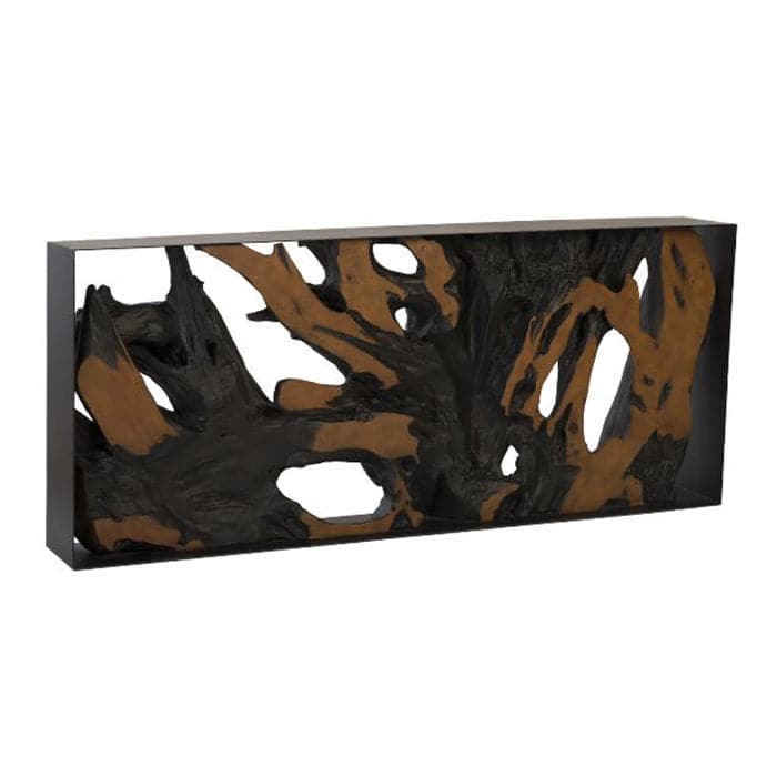 Cast Root Console Table, Iron Frame, Resin, Brown-Phillips Collection-PHIL-PH86296-Console Tables-1-France and Son