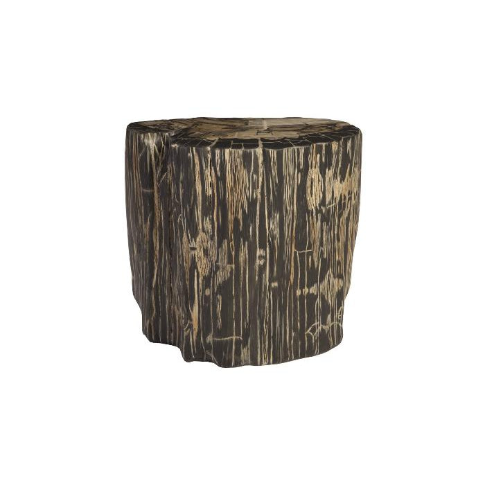 Striated Round Cast Petrified Wood Stool-Phillips Collection-PHIL-PH89727-Stools & Ottomans-1-France and Son
