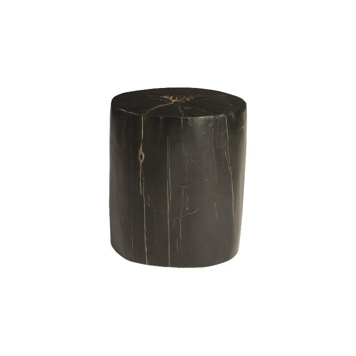 Black Round Cast Petrified Wood Stool-Phillips Collection-PHIL-PH89728-Stools & Ottomans-1-France and Son