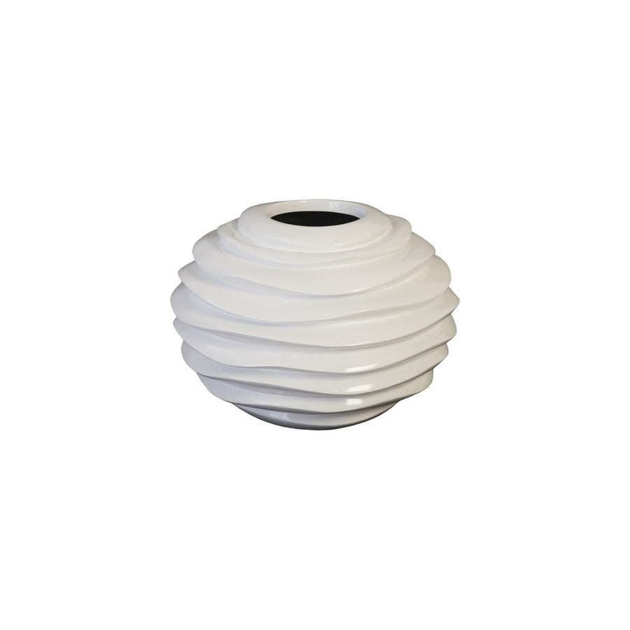 Spiral Small White Planter-Phillips Collection-PHIL-PH94102-Planters-1-France and Son