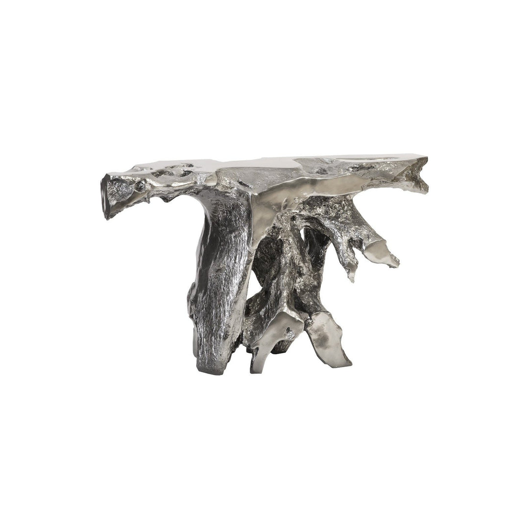 Brivo Freeform Console Table-Phillips Collection-PHIL-PH95580-Console TablesLiquid Silver-1-France and Son