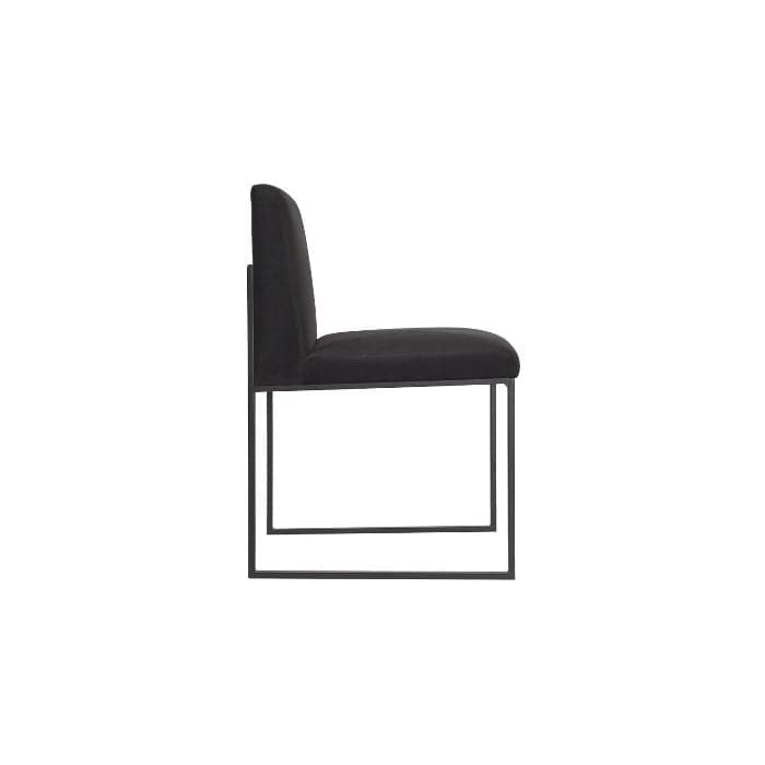 Frozen Dining Chair-Phillips Collection-PHIL-PH99960-Dining ChairsBlack Velvet-Matte Black-5-France and Son