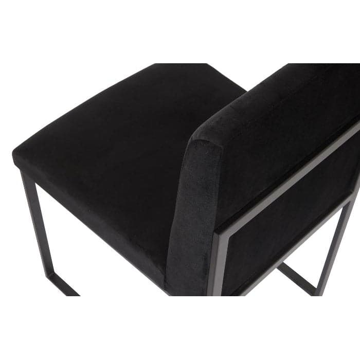 Frozen Dining Chair-Phillips Collection-PHIL-PH99960-Dining ChairsBlack Velvet-Matte Black-4-France and Son