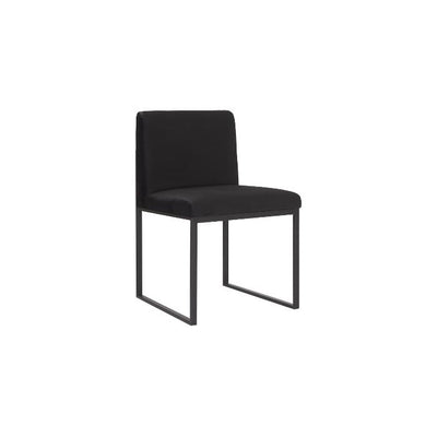 Frozen Dining Chair-Phillips Collection-PHIL-PH99960-Dining ChairsBlack Velvet-Matte Black-1-France and Son