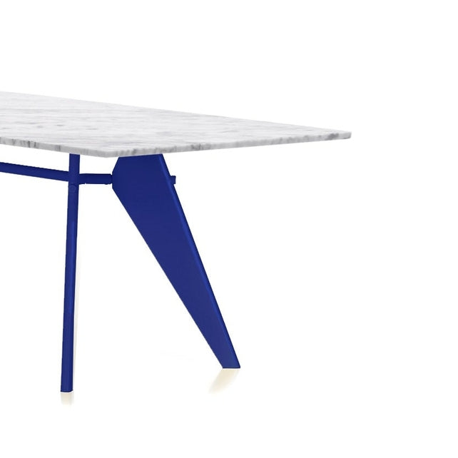 Jean Cobalt Blue Marble Dining Table-France & Son-FXT694WHT-Dining Tables-3-France and Son