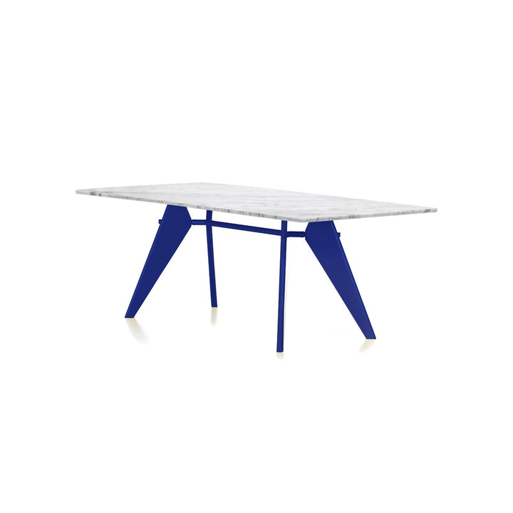 Jean Cobalt Blue Marble Dining Table-France & Son-FXT694WHT-Dining Tables-1-France and Son