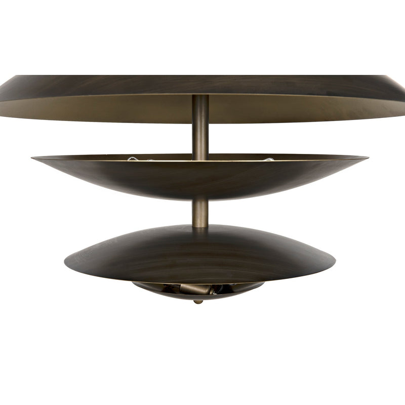 Nora Chandelier - Metal With Aged Brass Finish-Noir-NOIR-PZ010AB-Chandeliers-5-France and Son