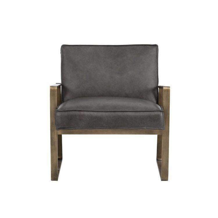 Kristoffer Lounge Chair-Sunpan-SUNPAN-103498-Lounge ChairsVintage Steel Grey-Leather-9-France and Son