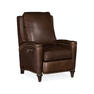 Rylea PWR Recliner w/ PWR Headrest-Hooker-HOOKER-RC216-PH-088-Lounge ChairsDark Brown-1-France and Son