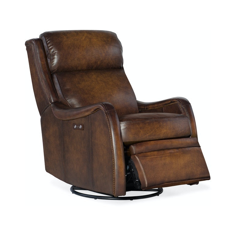 Stark PWR Swivel Glider Recliner-Hooker-HOOKER-RC234-PSWGL-087-Lounge ChairsBrown-7-France and Son